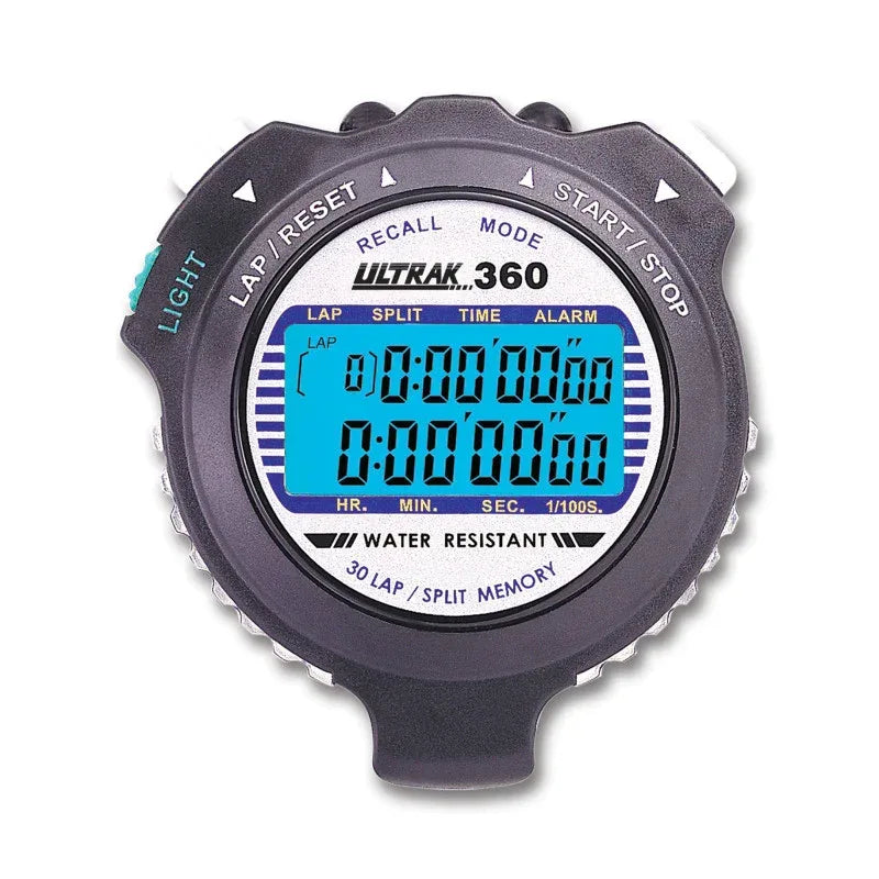 360 LED Backlight 30 Memory Stopwatch, Black