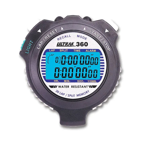 360 LED Backlight 30 Memory Stopwatch, Black