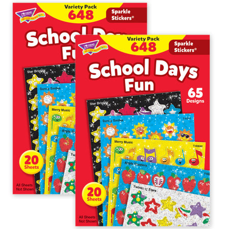 School Days Sparkle Stickers&reg; Variety Pack, 2 Packs