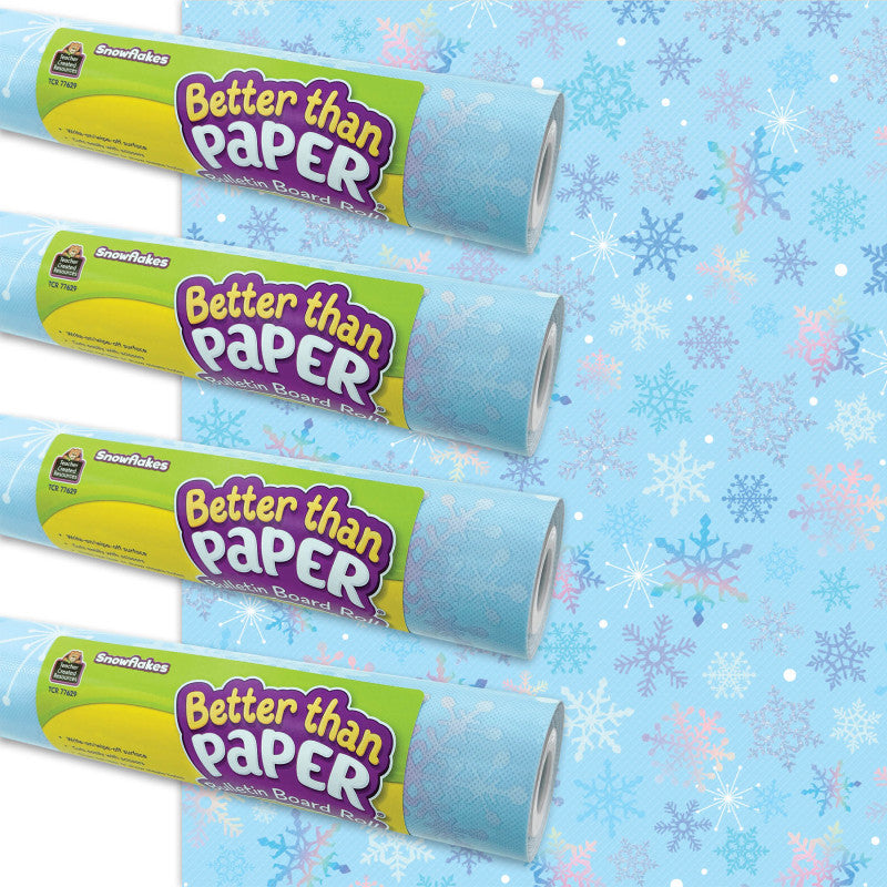 Snowflakes Better Than PaperÂ® Bulletin Board Roll 4-pack