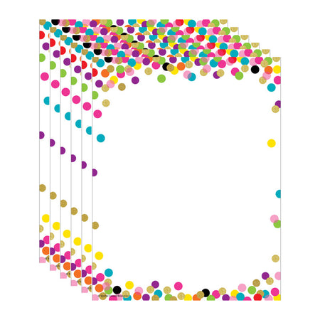 Confetti Computer Paper, 8.5" x 11", 50 Sheets Per Pack, 6 Packs