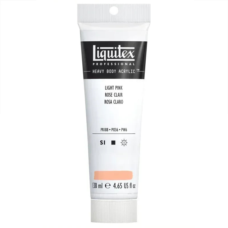 Professional Heavy Body Acrylic Paint, 138 mL Tube, Light Pink