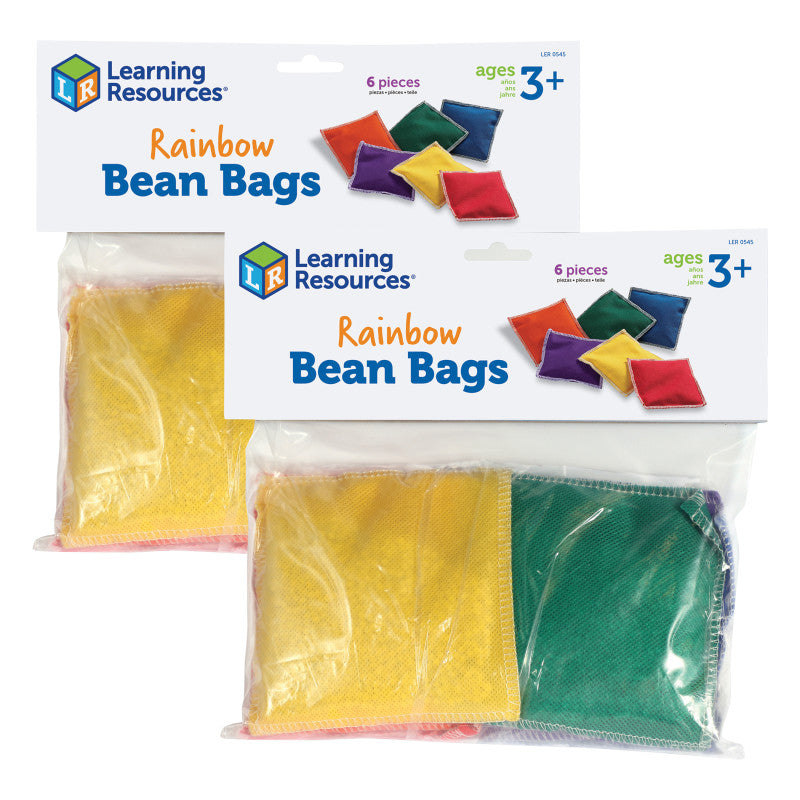 Rainbow Bean Bags, 6 Per Set, 2 Sets