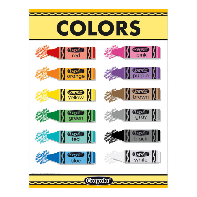 Crayola&reg; Colors Chart, 17" x 22"