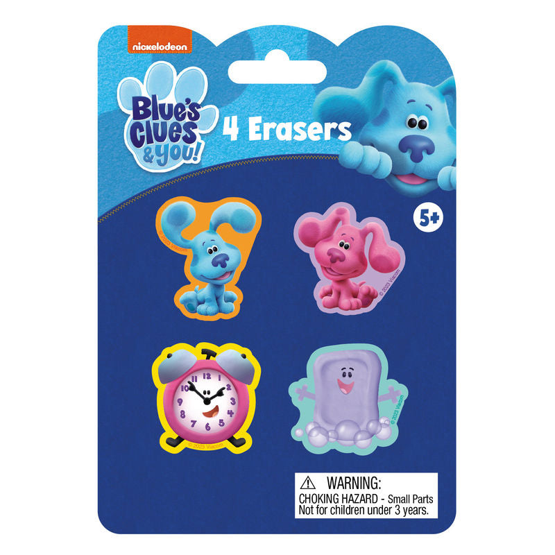 Blue's Clues and You Shaped Erasers, 4 Count