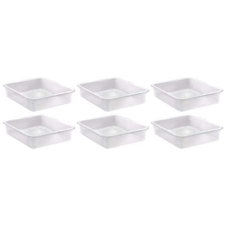 Large Plastic Letter Tray, Clear, Pack of 6