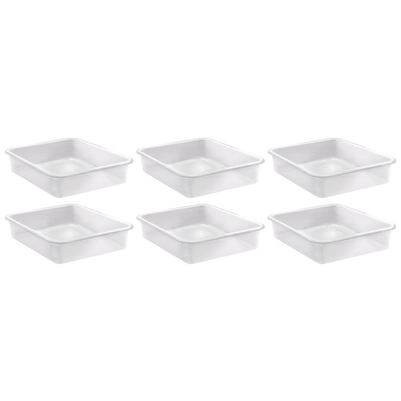 Large Plastic Letter Tray, Clear, Pack of 6