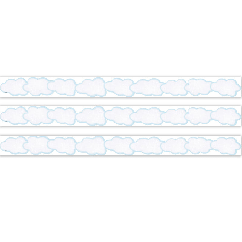 Clouds Die-Cut Border Trim, 35 Feet Per Pack, 3 Packs