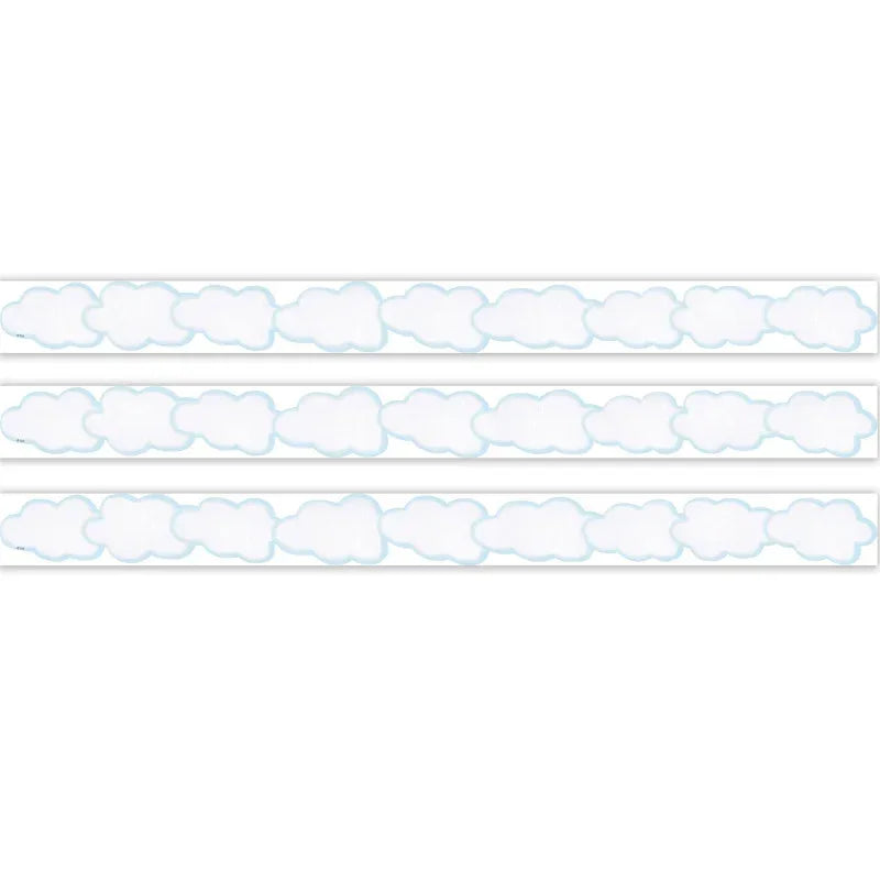 Clouds Die-Cut Border Trim, 35 Feet Per Pack, 3 Packs
