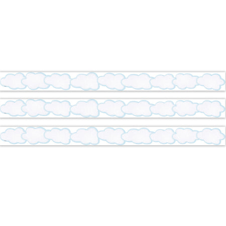 Clouds Die-Cut Border Trim, 35 Feet Per Pack, 3 Packs