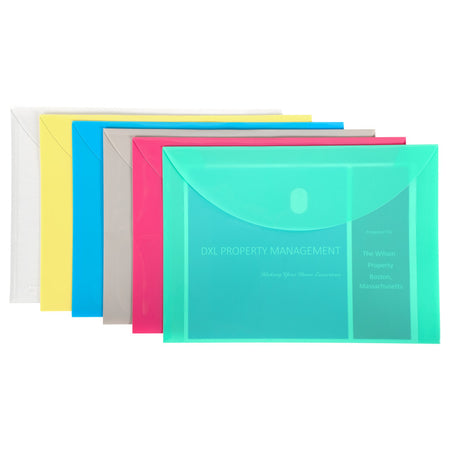 Poly XL Reusable Envelope, Letter Size, Side Load, Assorted, 1 Each