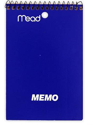 Wirebound Memo Book 3" x 5", 60 sheets