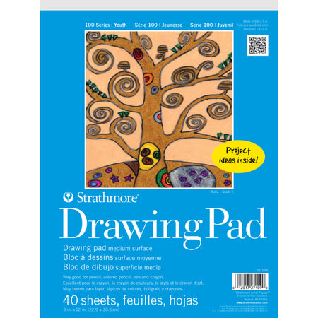 100 Series Drawing Pad, 40 Sheet, 9x12 inch, 1 Count
