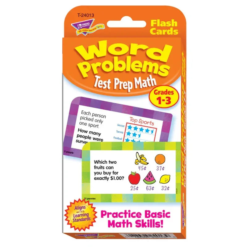 Word Problems Test Prep Math, Grades 1-3 Challenge Cards&reg;