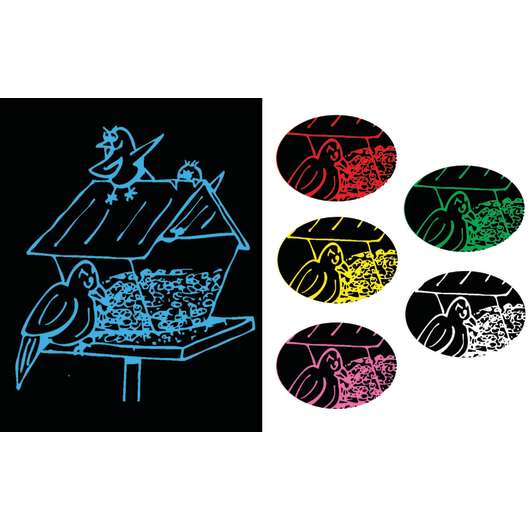 Scratch and Reveal "Now You See It!®" Art Paper, Color Craze, 8.5" x 11", 6 colors, 12 sheets (DIXPAC4620)