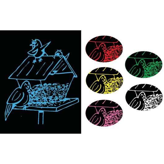 Scratch and Reveal "Now You See It!®" Art Paper, Color Craze, 8.5" x 11", 6 colors, 12 sheets (DIXPAC4620)