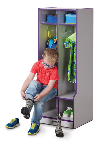 Rainbow Accents® 2 Section Coat Locker with Step - Purple