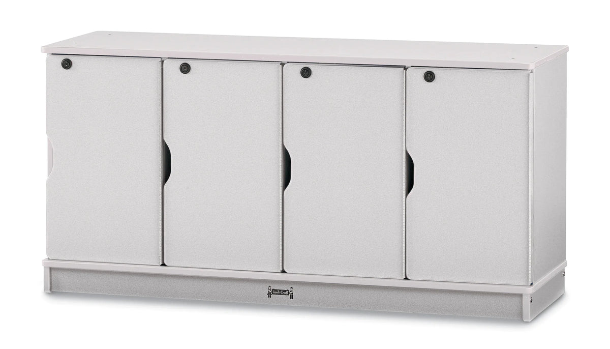 Rainbow Accents® Stacking Lockable Lockers - Single Stack - Gray