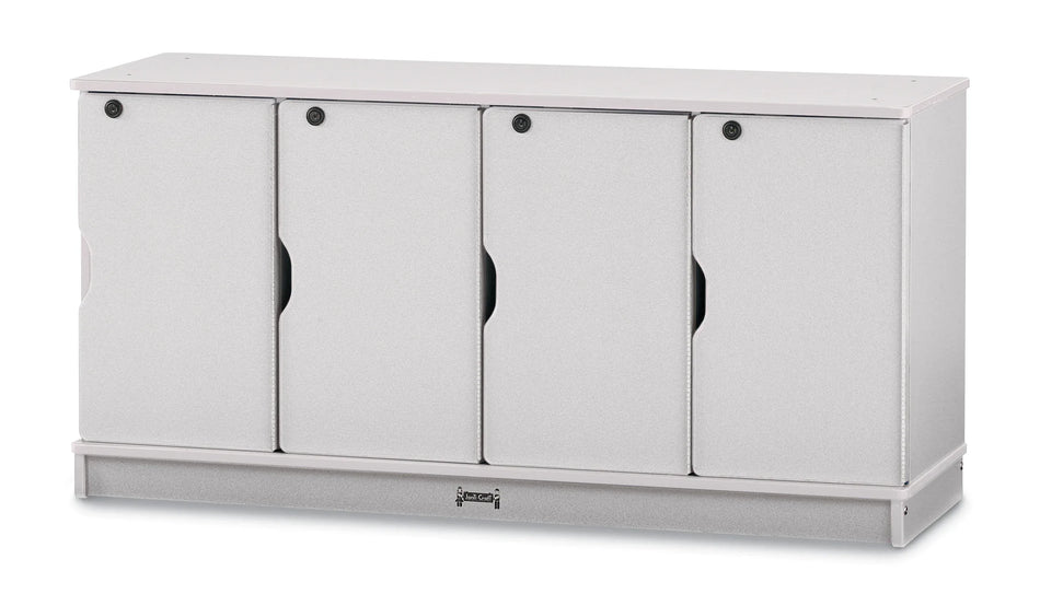 Rainbow Accents® Stacking Lockable Lockers - Single Stack - Gray