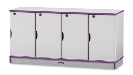 Rainbow Accents® Stacking Lockable Lockers - Single Stack - Purple