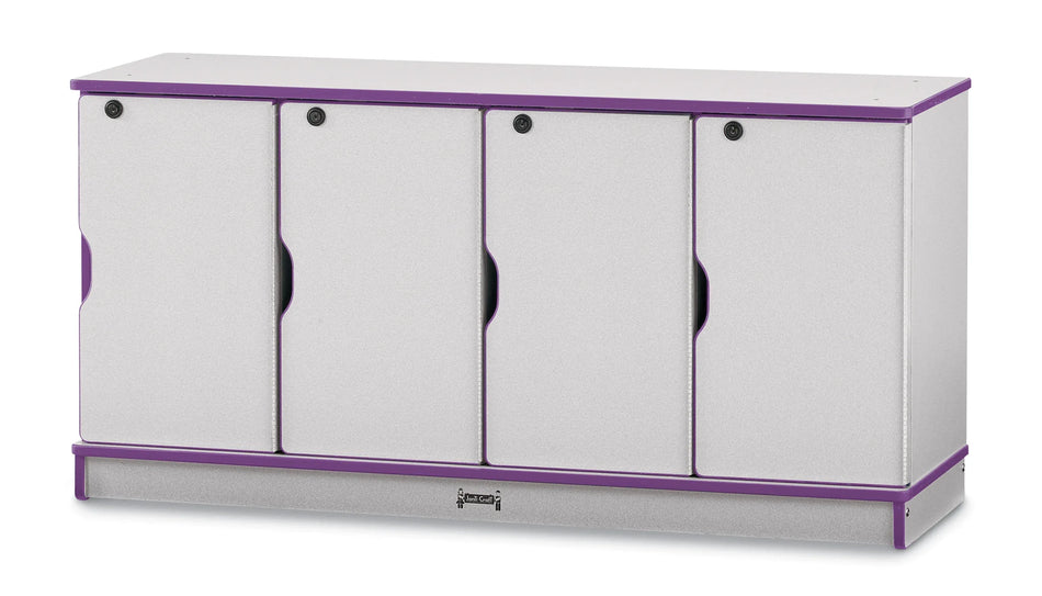 Rainbow Accents® Stacking Lockable Lockers - Single Stack - Purple