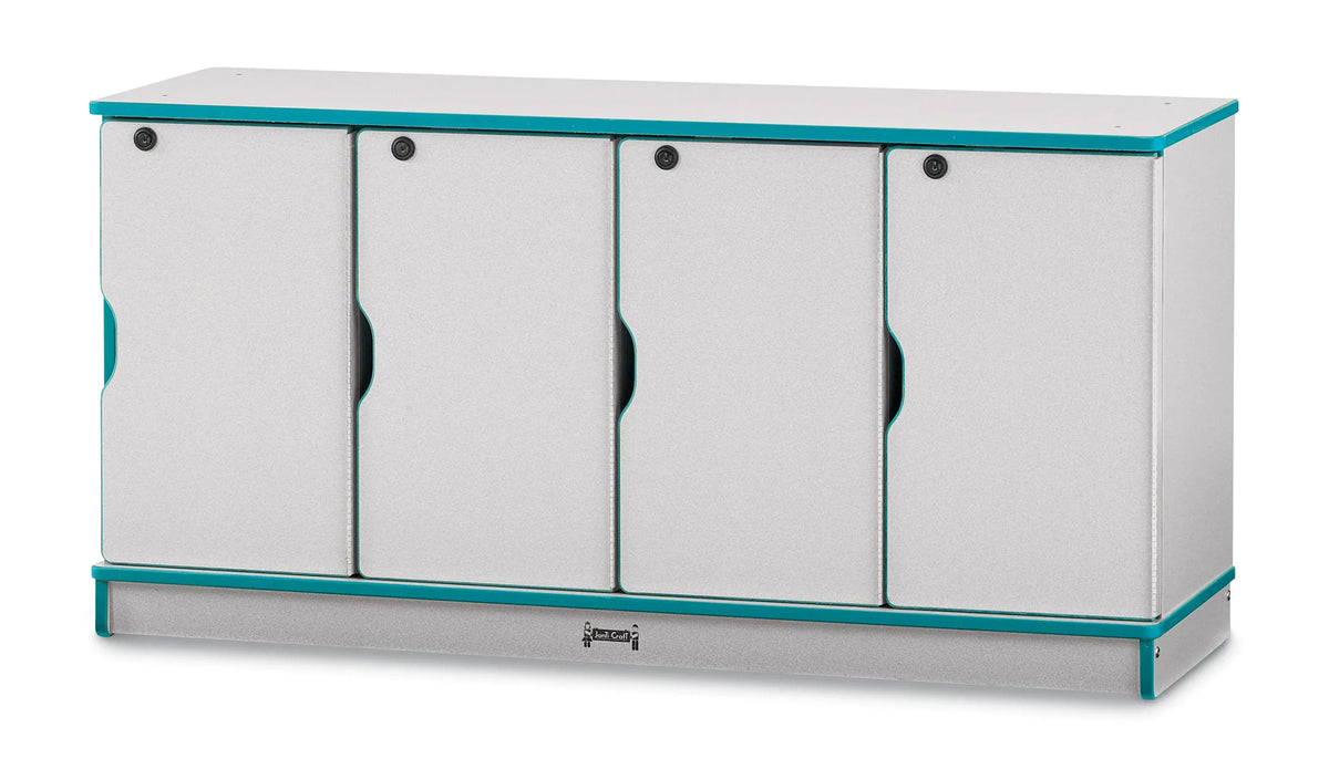 Rainbow Accents® Stacking Lockable Lockers - Single Stack - Teal