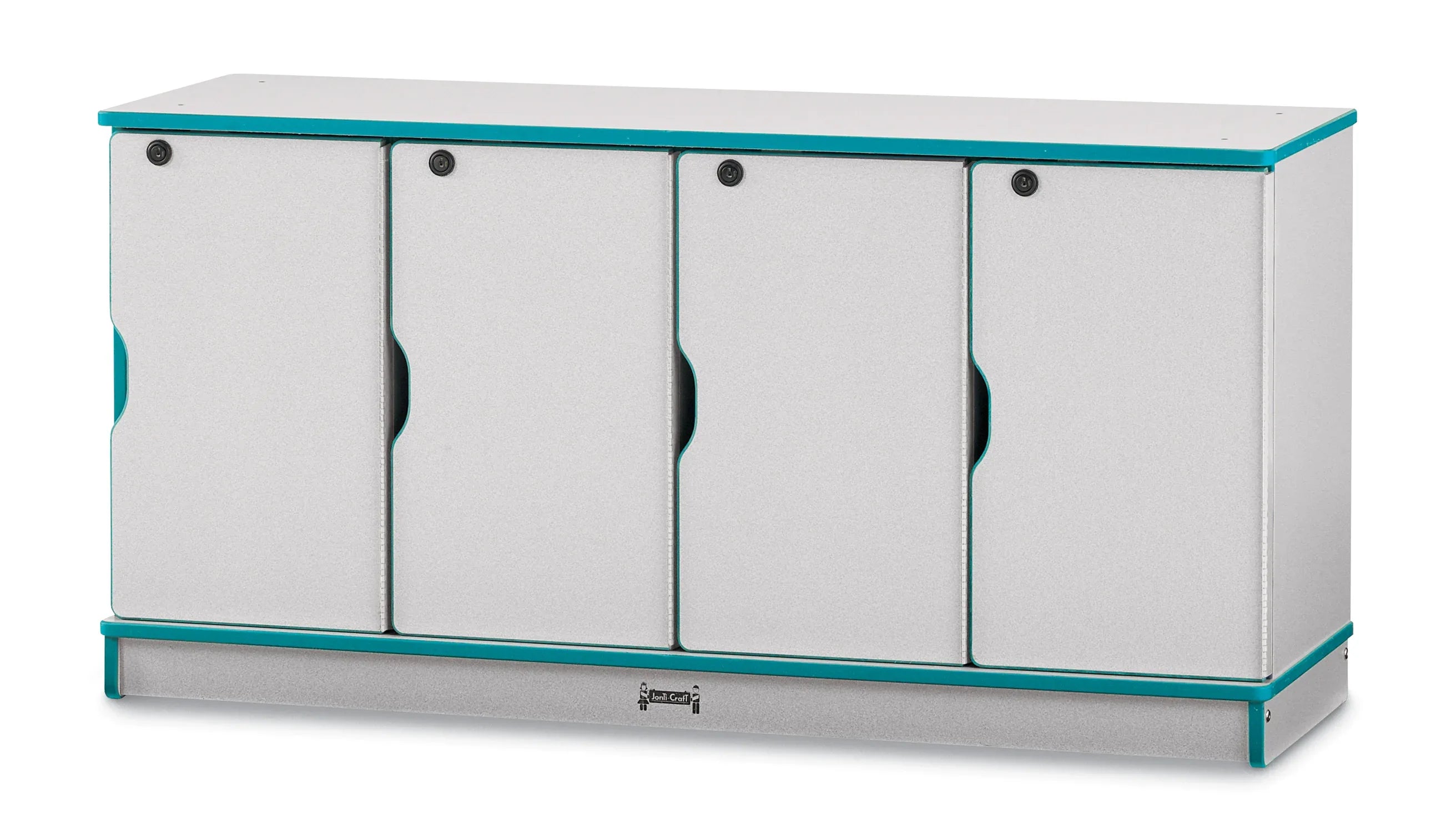 Rainbow Accents® Stacking Lockable Lockers - Single Stack - Teal