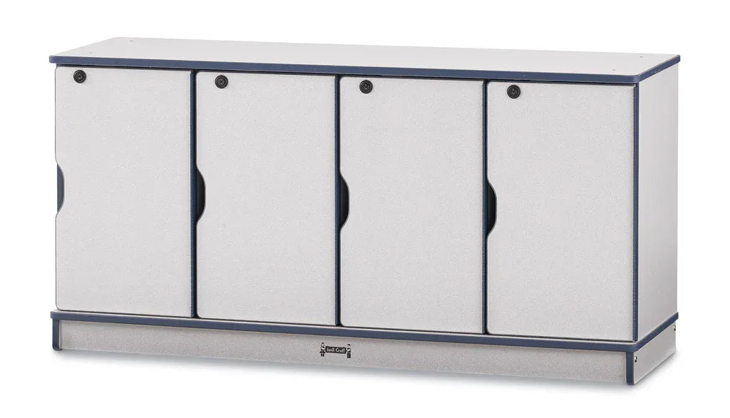 Rainbow Accents® Stacking Lockable Lockers - Single Stack - Navy