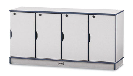 Rainbow Accents® Stacking Lockable Lockers - Single Stack - Navy