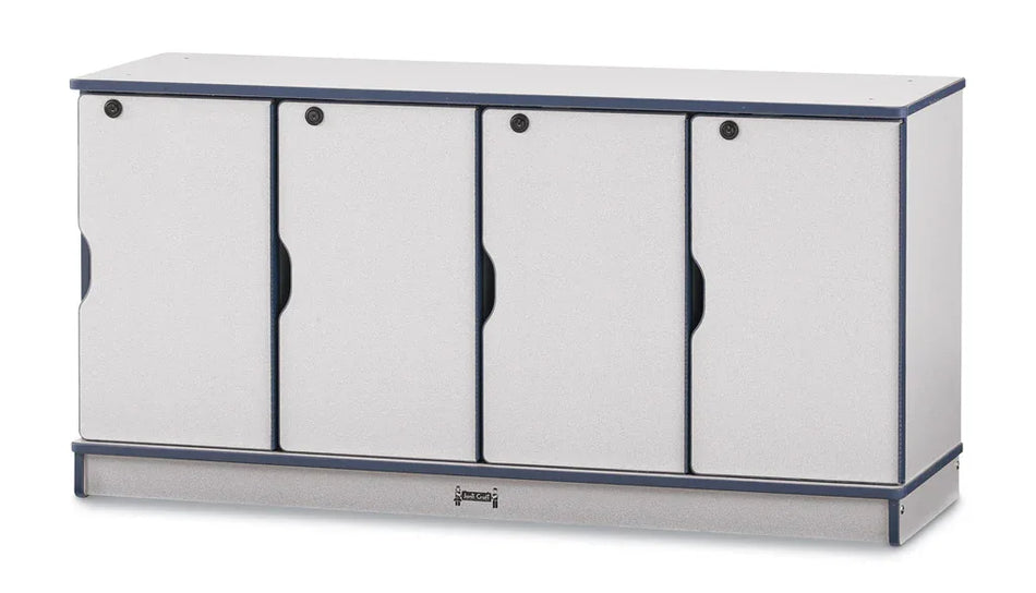 Rainbow Accents® Stacking Lockable Lockers - Single Stack - Navy