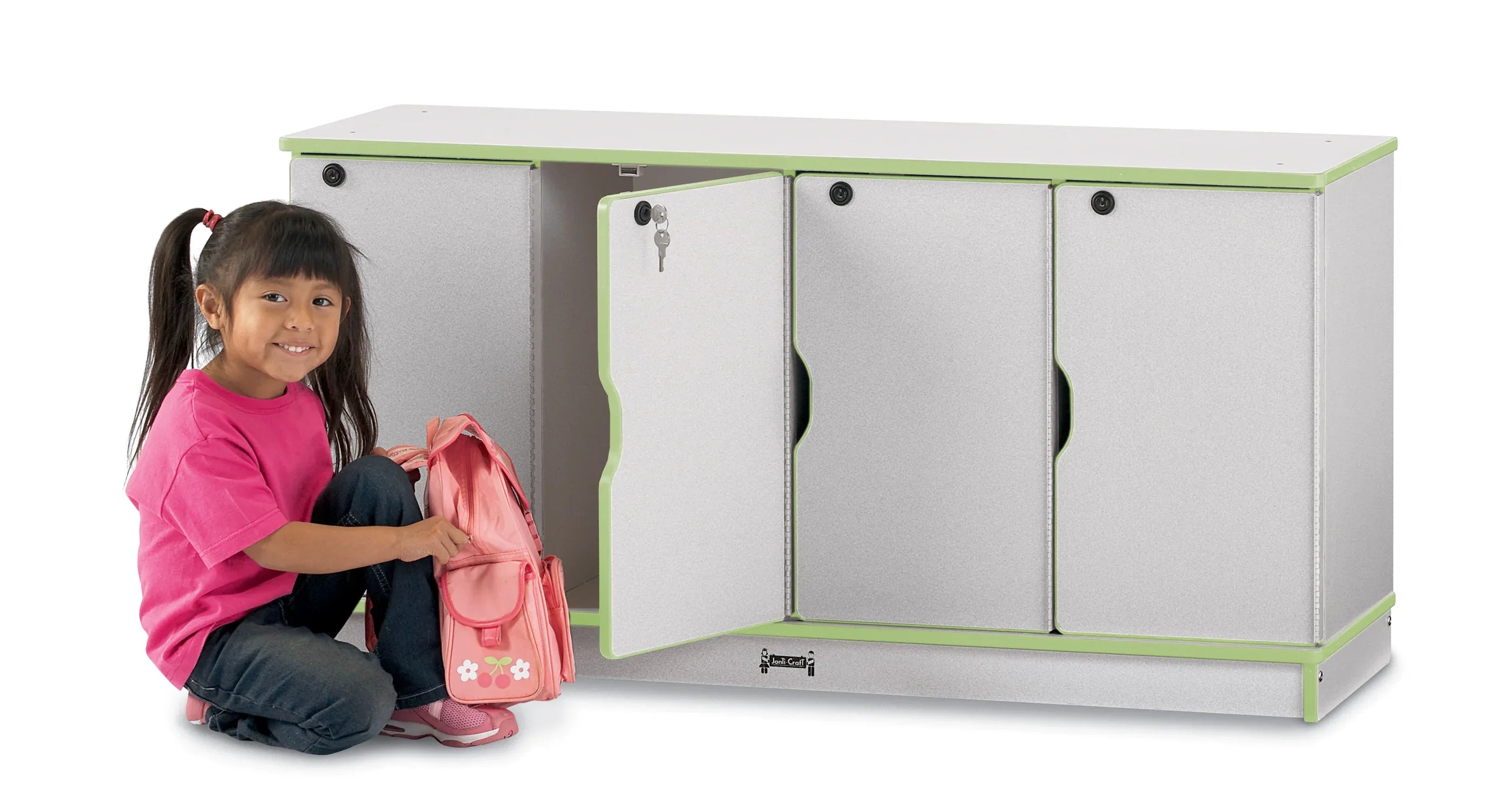 Rainbow Accents® Stacking Lockable Lockers - Single Stack - Key Lime Green