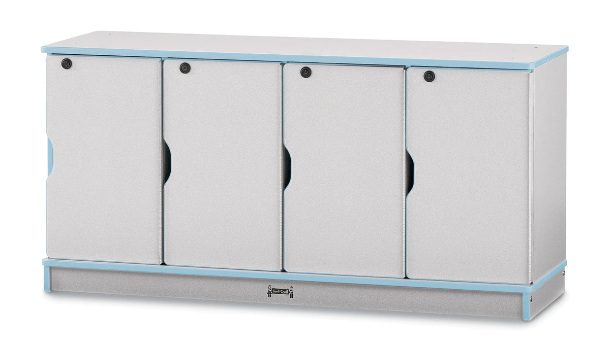 Rainbow Accents® Stacking Lockable Lockers - Single Stack - Coastal Blue