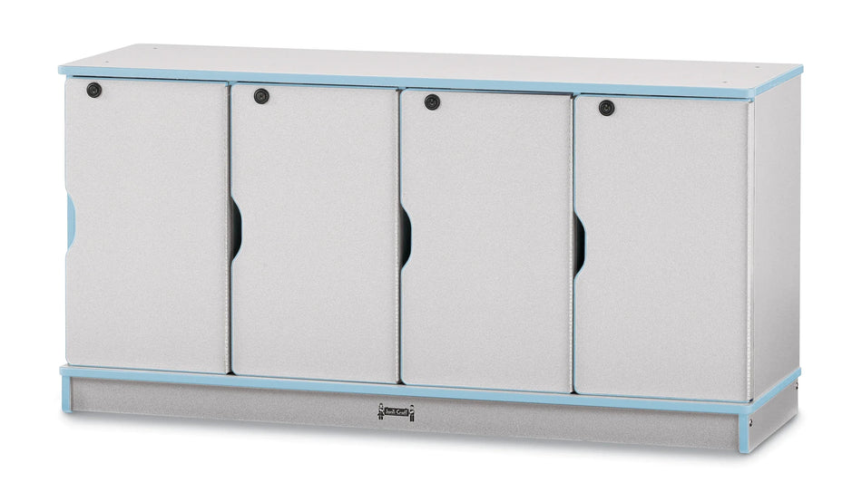 Rainbow Accents® Stacking Lockable Lockers - Single Stack - Coastal Blue