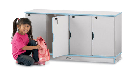 Rainbow Accents® Stacking Lockable Lockers - Single Stack - Coastal Blue