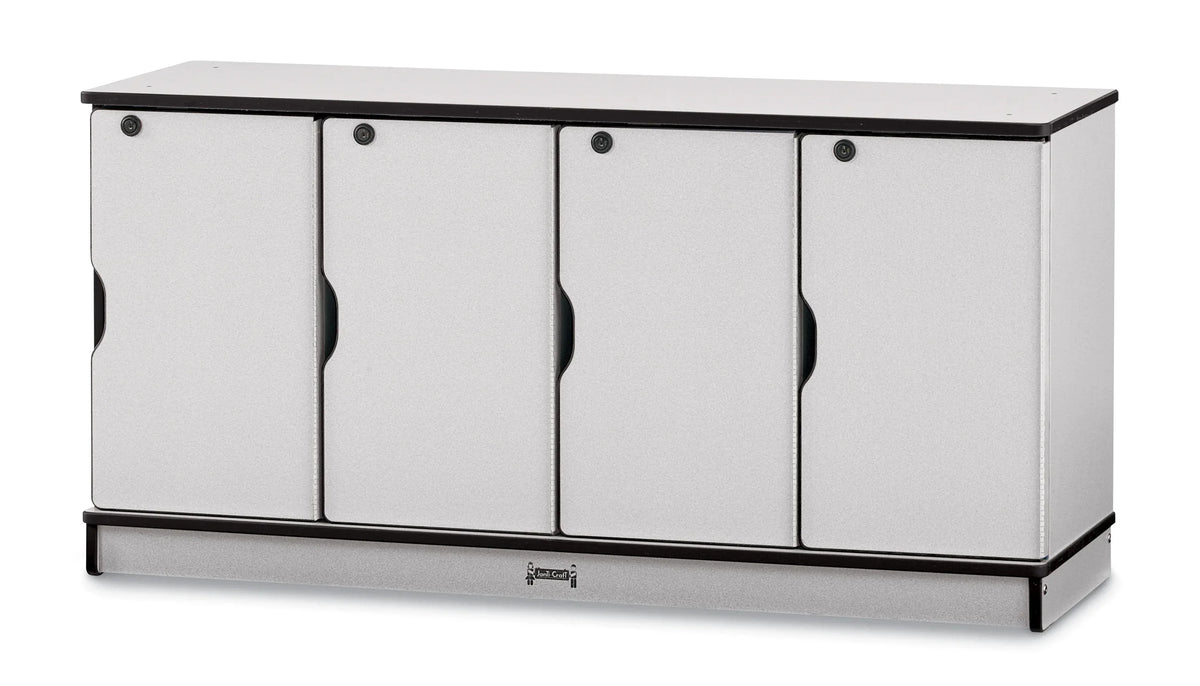 Rainbow Accents® Stacking Lockable Lockers - Single Stack - Black