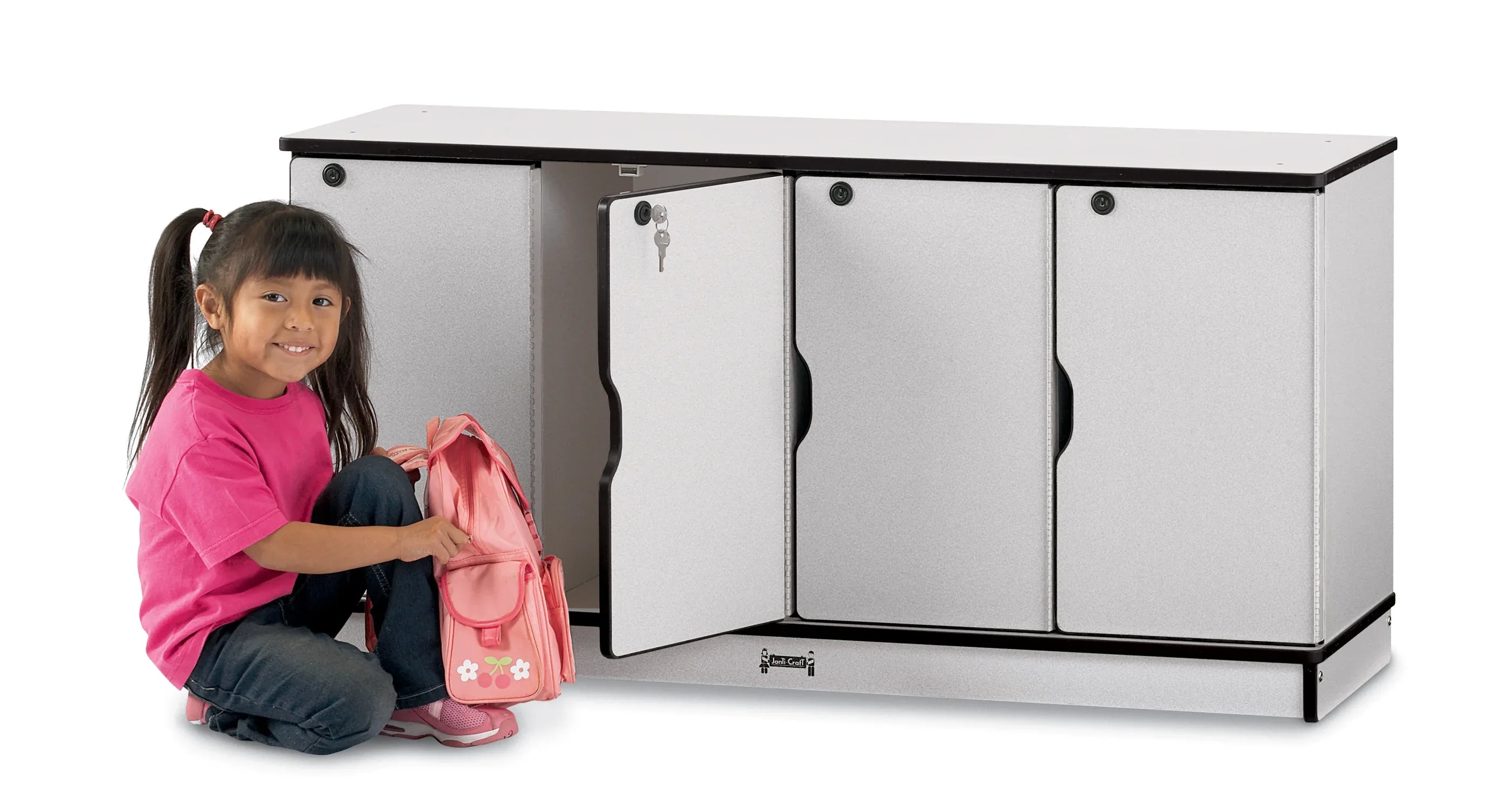 Rainbow Accents® Stacking Lockable Lockers - Single Stack - Black
