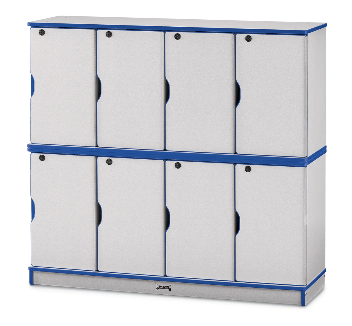 Rainbow Accents® Stacking Lockable Lockers - Double Stack - Blue