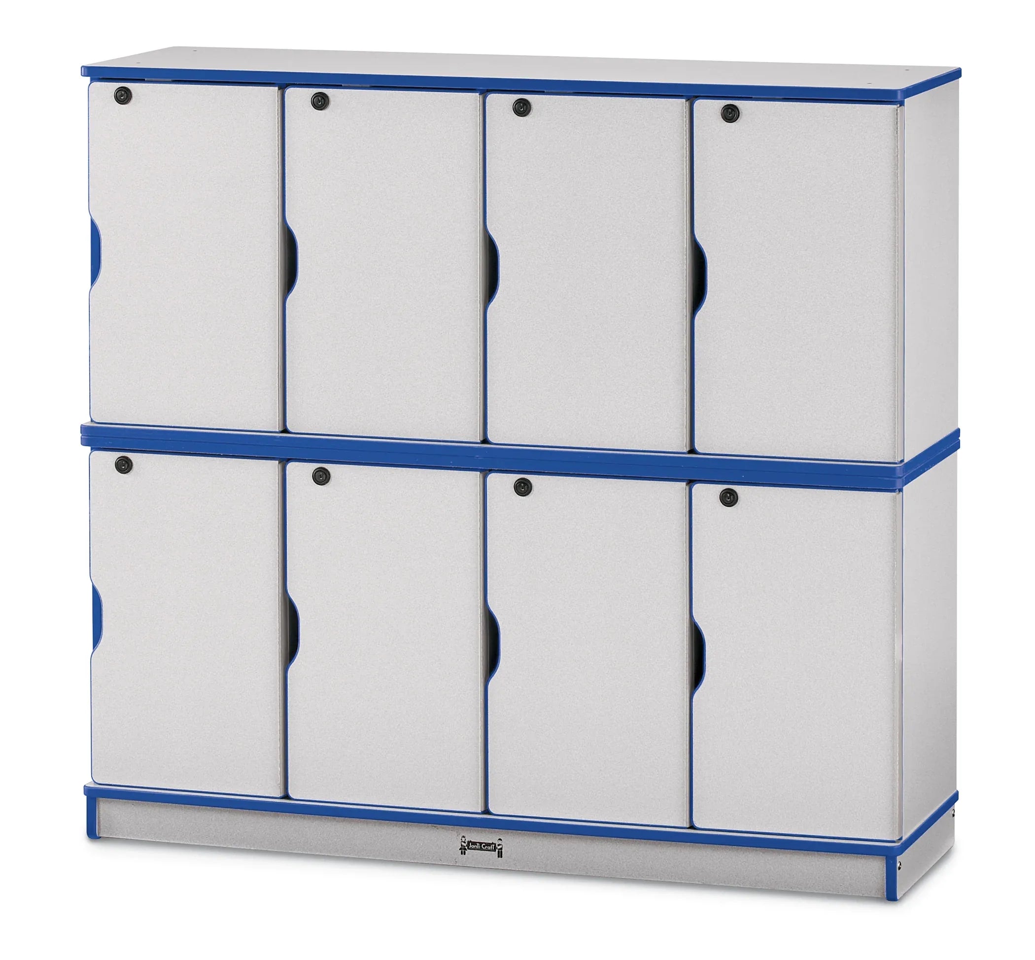 Rainbow Accents® Stacking Lockable Lockers - Double Stack - Blue