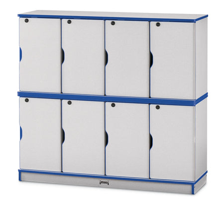 Rainbow Accents® Stacking Lockable Lockers - Double Stack - Blue