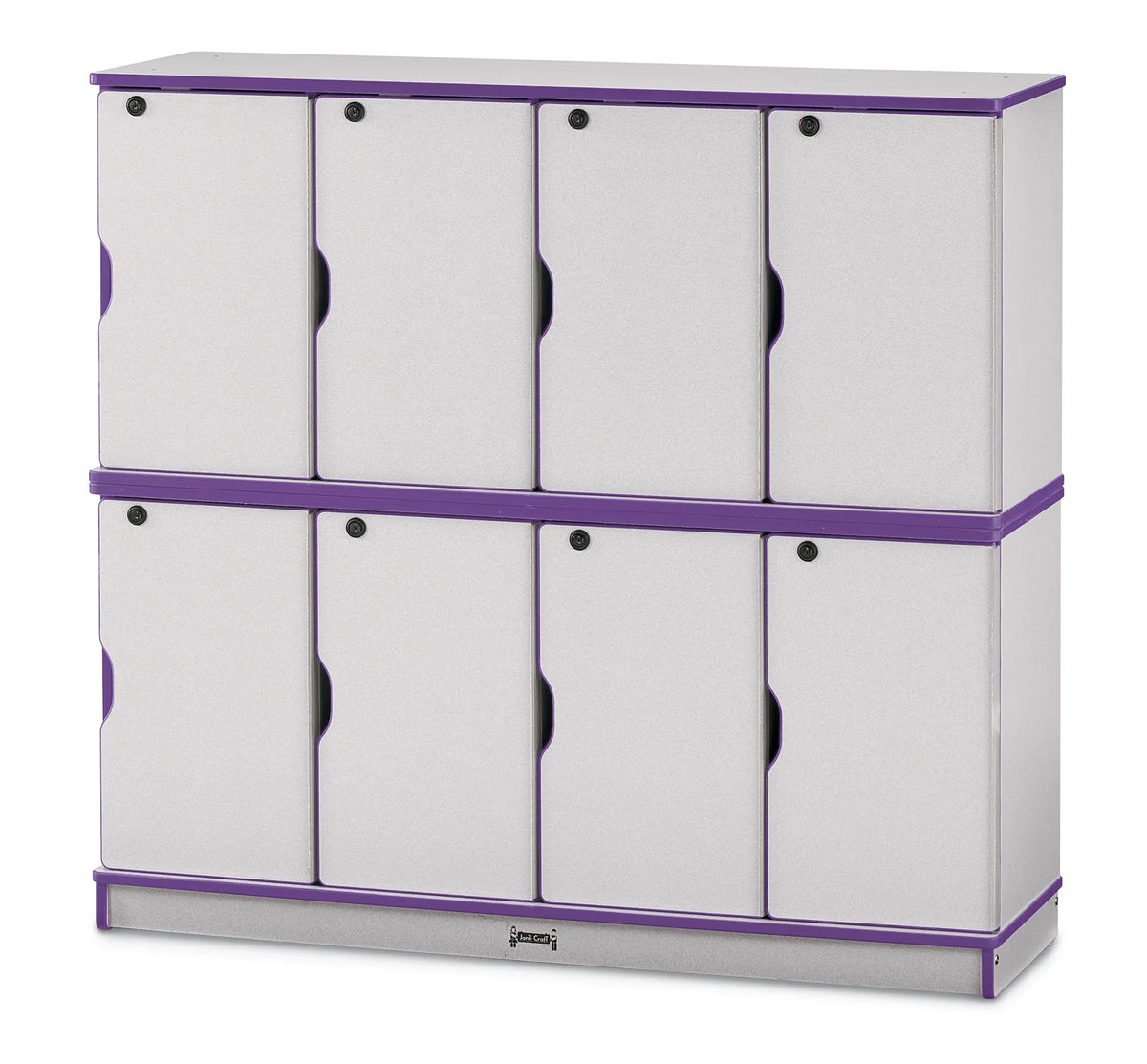 Rainbow Accents® Stacking Lockable Lockers - Double Stack - Purple
