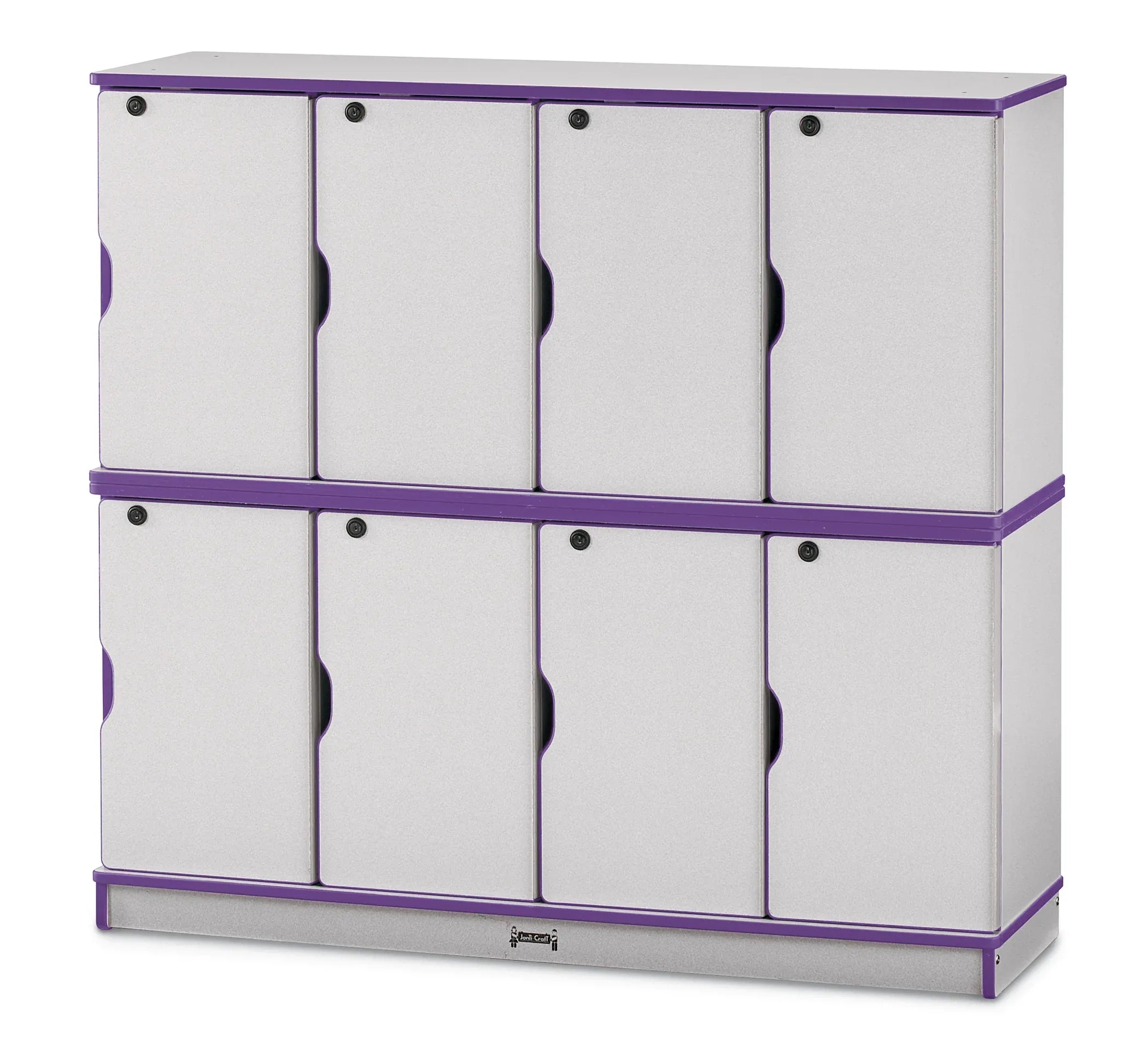 Rainbow Accents® Stacking Lockable Lockers - Double Stack - Purple