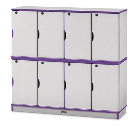 Rainbow Accents® Stacking Lockable Lockers - Double Stack - Purple