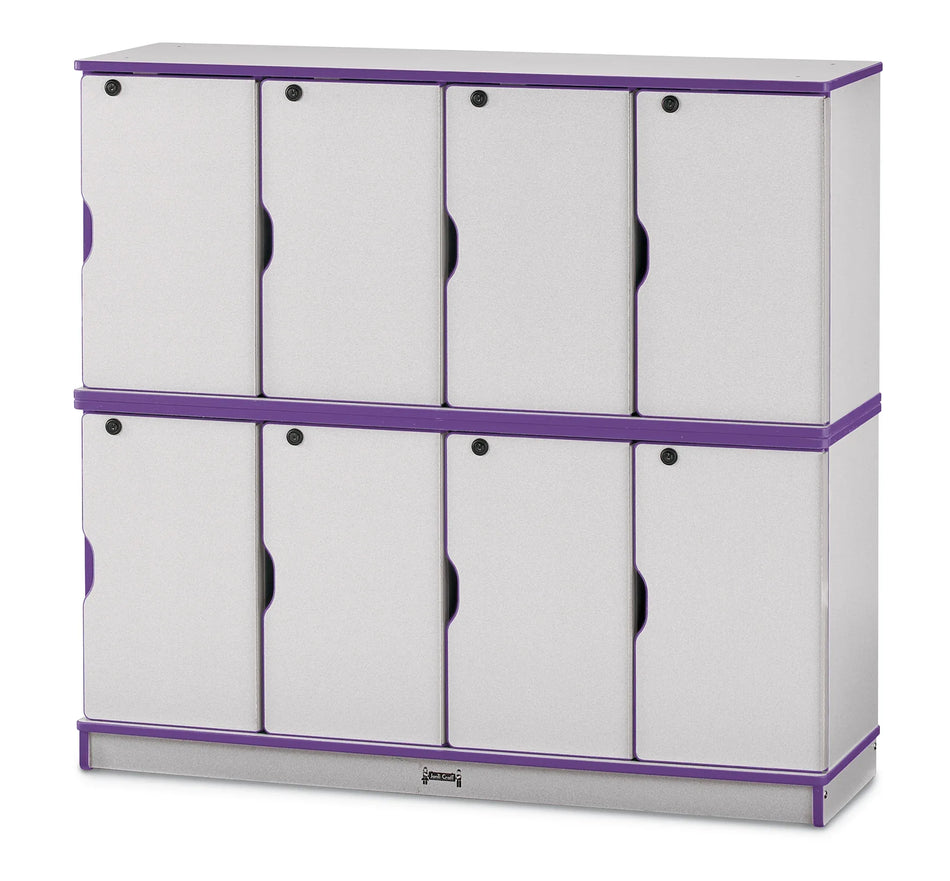 Rainbow Accents® Stacking Lockable Lockers - Double Stack - Purple