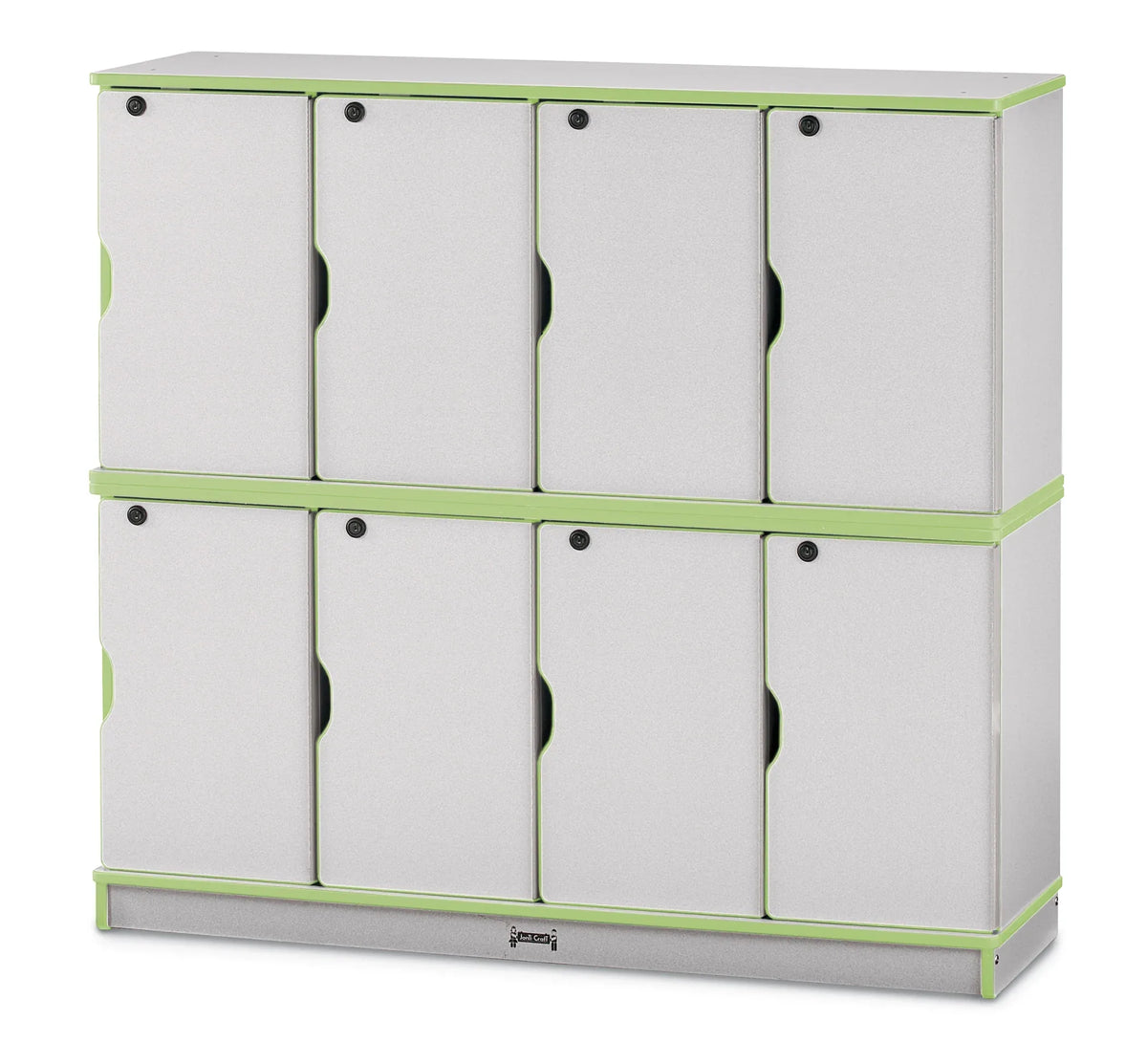 Rainbow Accents® Stacking Lockable Lockers - Double Stack - Key Lime Green