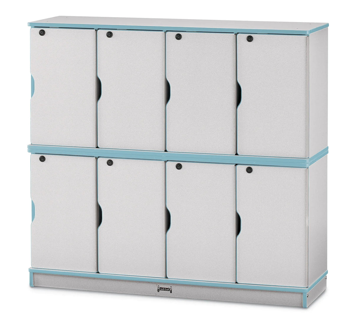 Rainbow Accents® Stacking Lockable Lockers - Double Stack - Coastal Blue