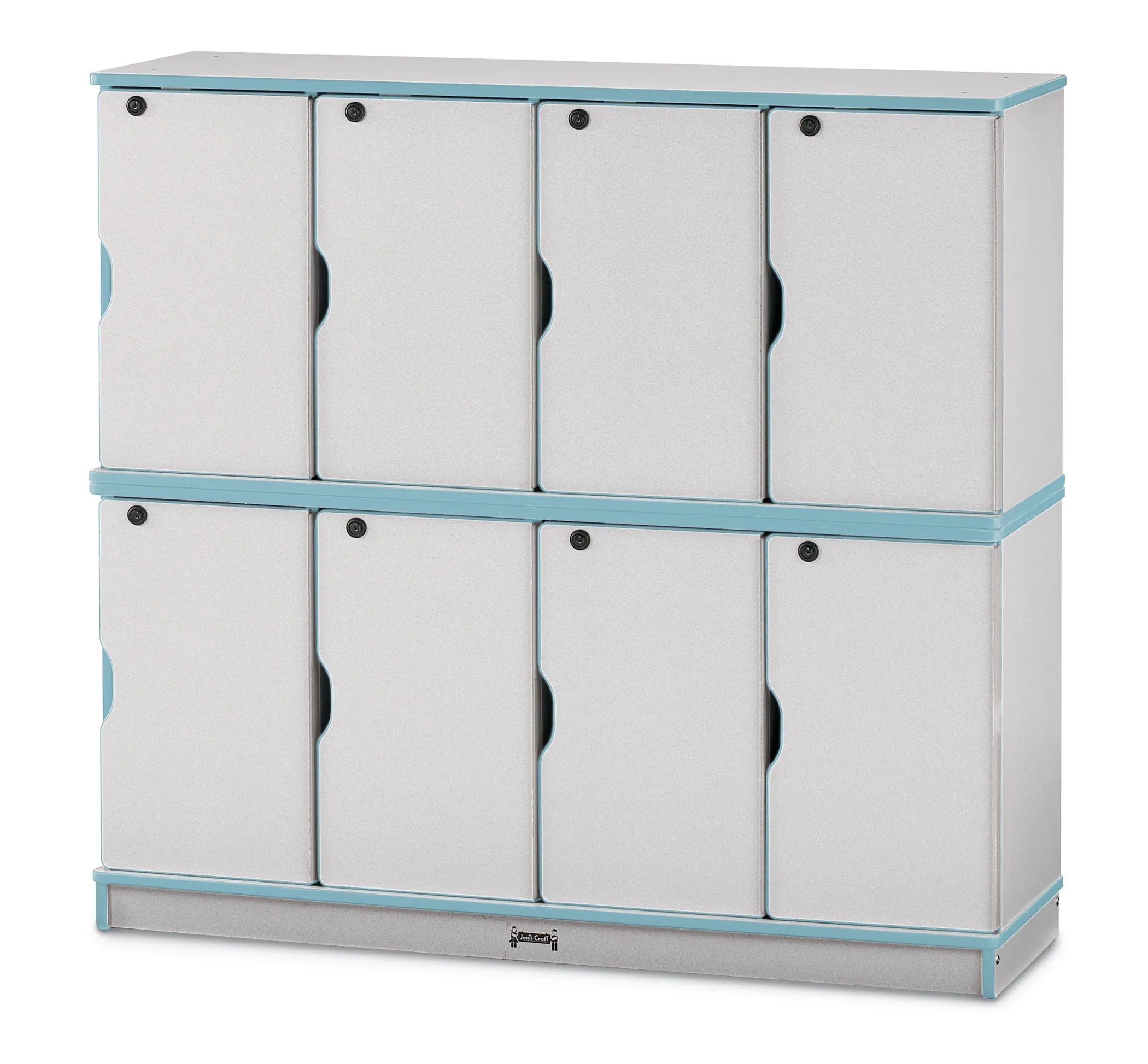 Rainbow Accents® Stacking Lockable Lockers - Double Stack - Coastal Blue