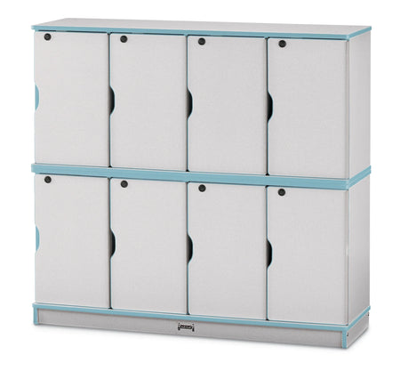 Rainbow Accents® Stacking Lockable Lockers - Double Stack - Coastal Blue
