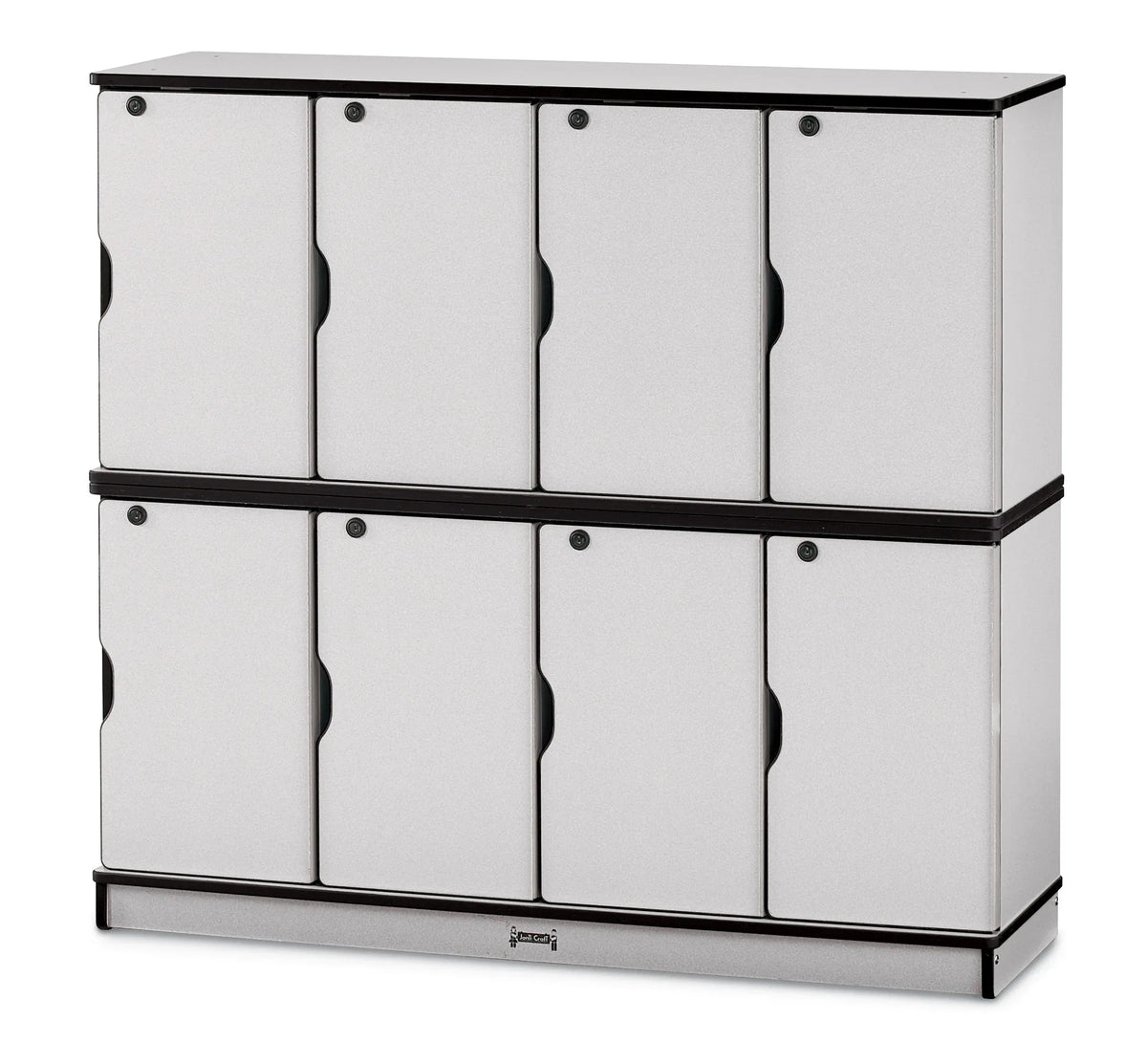 Rainbow Accents® Stacking Lockable Lockers - Double Stack - Black