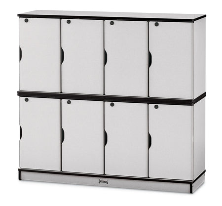 Rainbow Accents® Stacking Lockable Lockers - Double Stack - Black