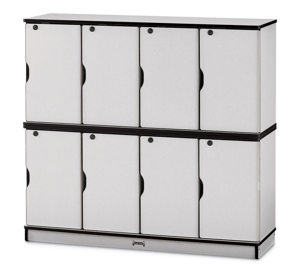 Rainbow Accents® Stacking Lockable Lockers - Double Stack - Black